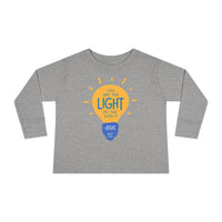 "You Are The Light Of The World" - Jesus Quote - Lightbulb Long Sleeve - Toddler T-Shirt - Sizes 2T-5T