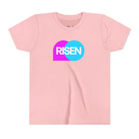 "Risen" Easter T Shirt - Youth Short Sleeve - Unisex Sizes YS-YXL