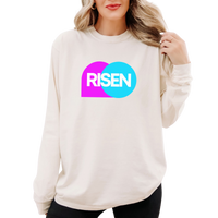 "Risen" Easter Shirt - Adult Long Sleeve - Unisex Sizes S-3XL