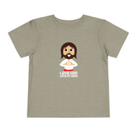 "Love God Love Others" Jesus Heart Shirt - Toddler T-Shirt - Sizes 2T-5T