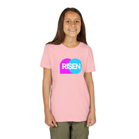 "Risen" Easter T Shirt - Youth Short Sleeve - Unisex Sizes YS-YXL