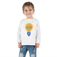 "You Are The Light Of The World" - Jesus Quote - Lightbulb Long Sleeve - Toddler T-Shirt - Sizes 2T-5T
