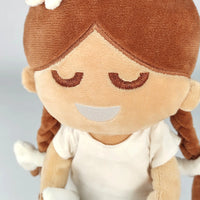 BibleGirl plush girl doll that speaks Bible verses. Holds her Bible with magnets in her hands and in the Bible.
