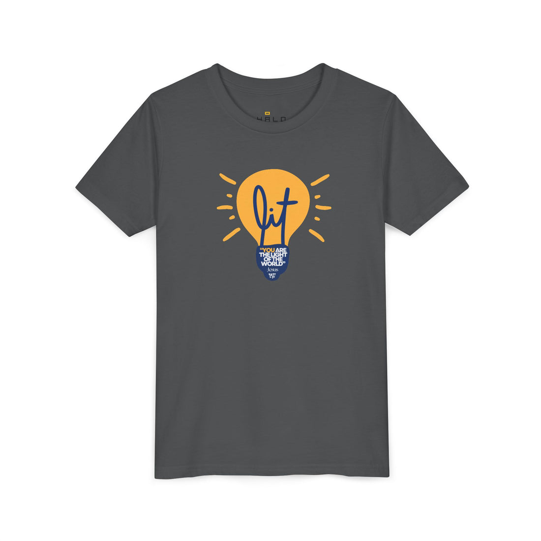 "Lit" Bible Verse T Shirt - Youth Short Sleeve - Unisex Sizes YS-YXL