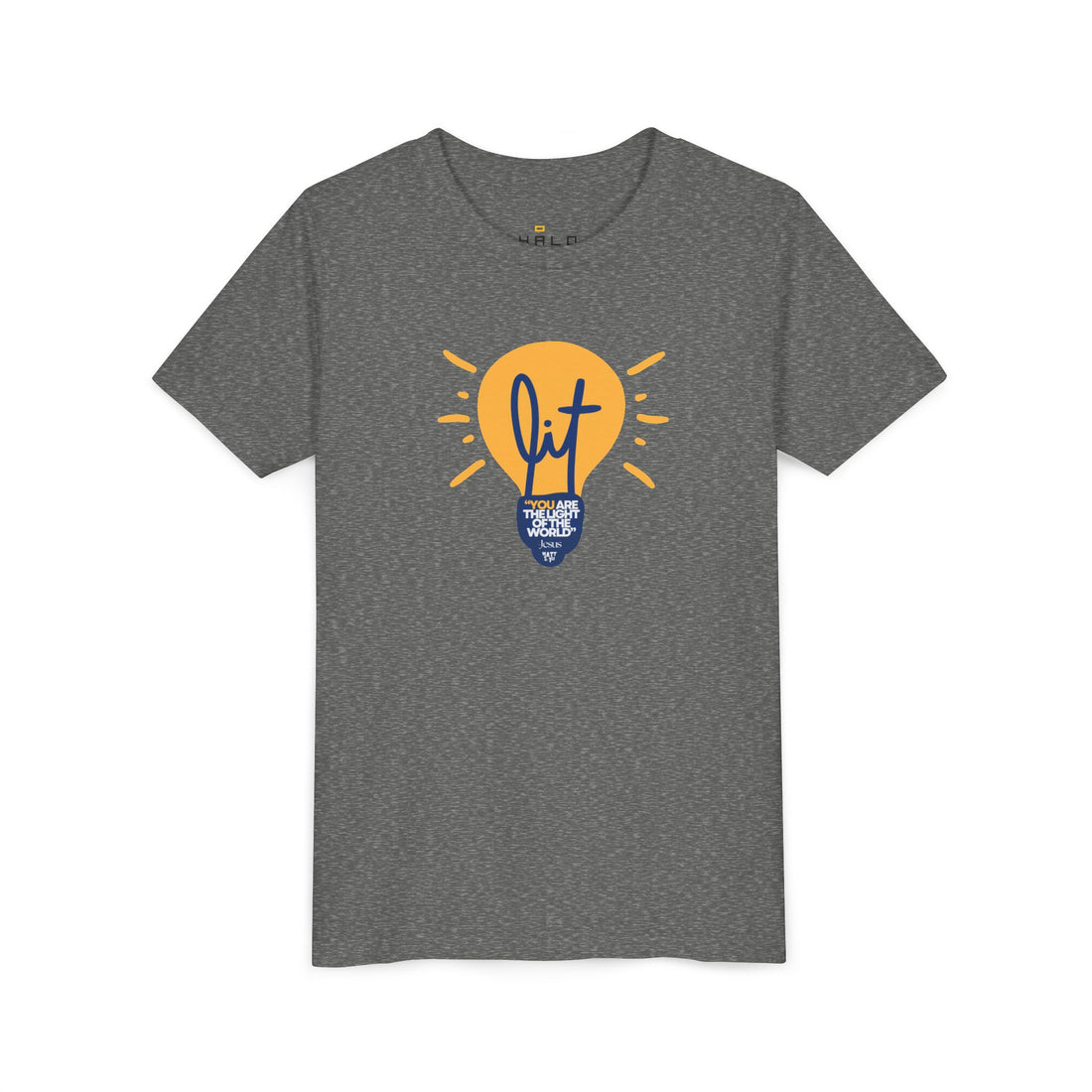 "Lit" Bible Verse T Shirt - Youth Short Sleeve - Unisex Sizes YS-YXL