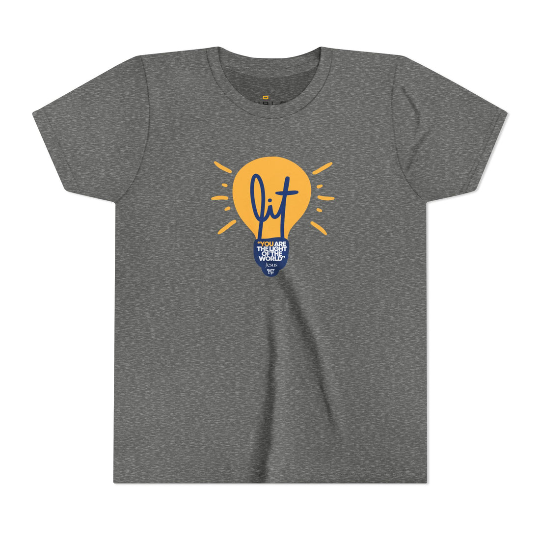 "Lit" Bible Verse T Shirt - Youth Short Sleeve - Unisex Sizes YS-YXL