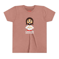 "Love God Love Others" Jesus Heart Shirt -  Youth T-Shirt - Sizes Youth S-XL