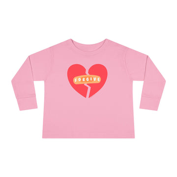 "Forgive" Heals Broken Hearts - Long Sleeve - Toddler T-Shirt -  Sizes 2T-5T