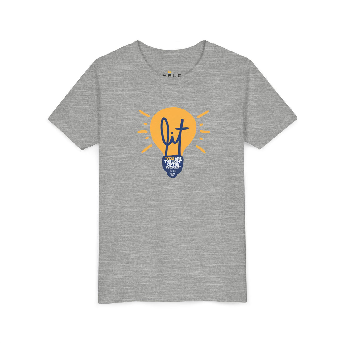 "Lit" Bible Verse T Shirt - Youth Short Sleeve - Unisex Sizes YS-YXL