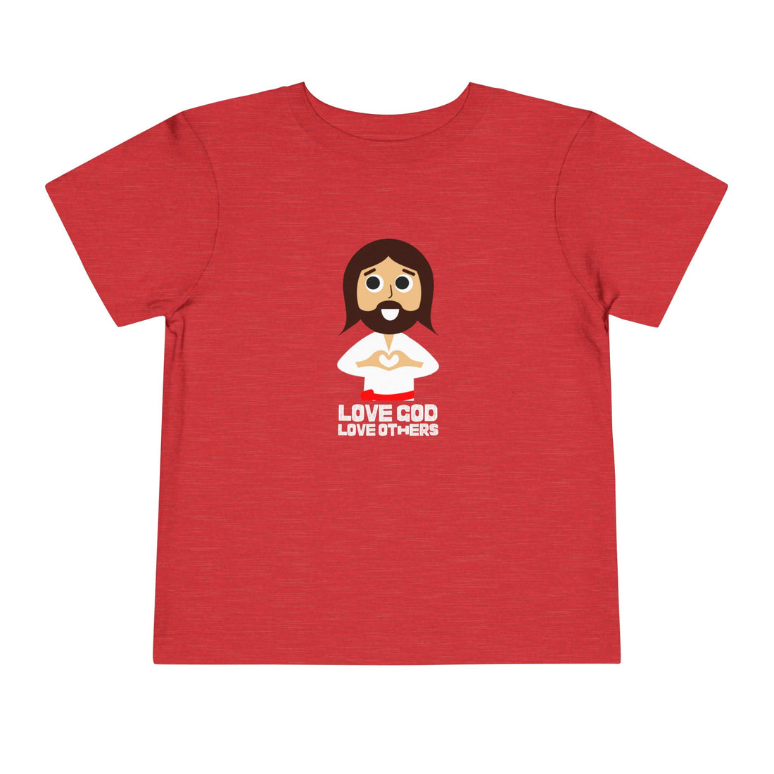 "Love God Love Others" Jesus Heart Shirt - Toddler T-Shirt -  Sizes 2T-5T