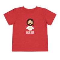 "Love God Love Others" Jesus Heart Shirt - Toddler T-Shirt -  Sizes 2T-5T