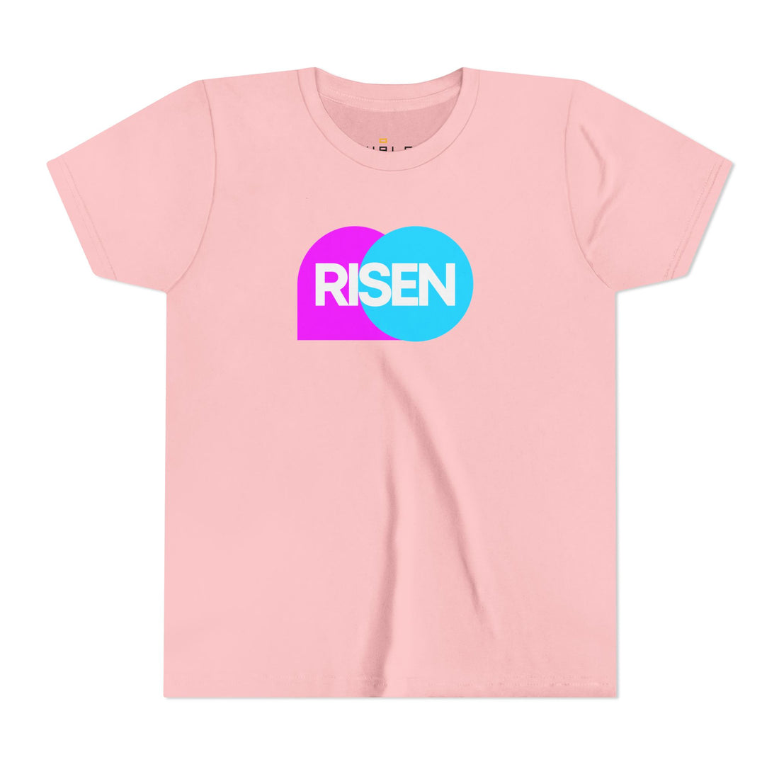 "Risen" Easter T Shirt - Youth Short Sleeve - Unisex Sizes YS-YXL