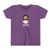 "Love God, Love Others" Jesus T Shirt - Youth Short Sleeve - Unisex Sizes YS-YXL