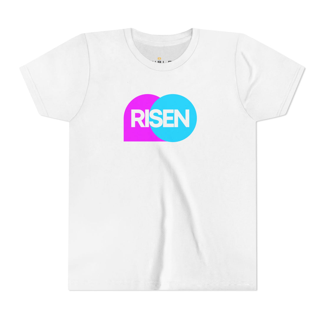 "Risen" Easter T Shirt - Youth Short Sleeve - Unisex Sizes YS-YXL