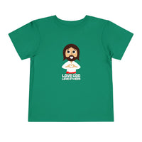 "Love God Love Others" Jesus Heart Shirt - Toddler T-Shirt -  Sizes 2T-5T
