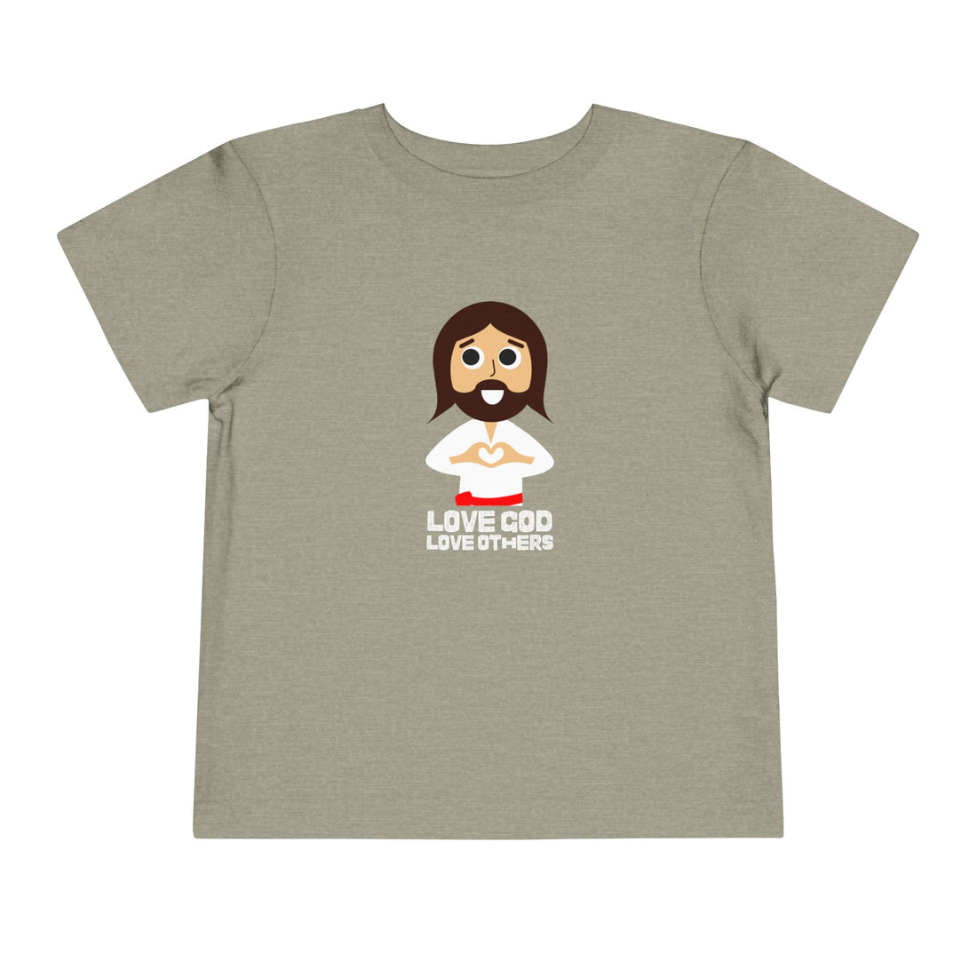 "Love God Love Others" Jesus Heart Shirt - Toddler T-Shirt -  Sizes 2T-5T