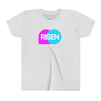 "Risen" Easter T Shirt - Youth Short Sleeve - Unisex Sizes YS-YXL
