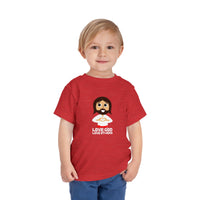 "Love God Love Others" Jesus Heart Shirt - Toddler T-Shirt -  Sizes 2T-5T