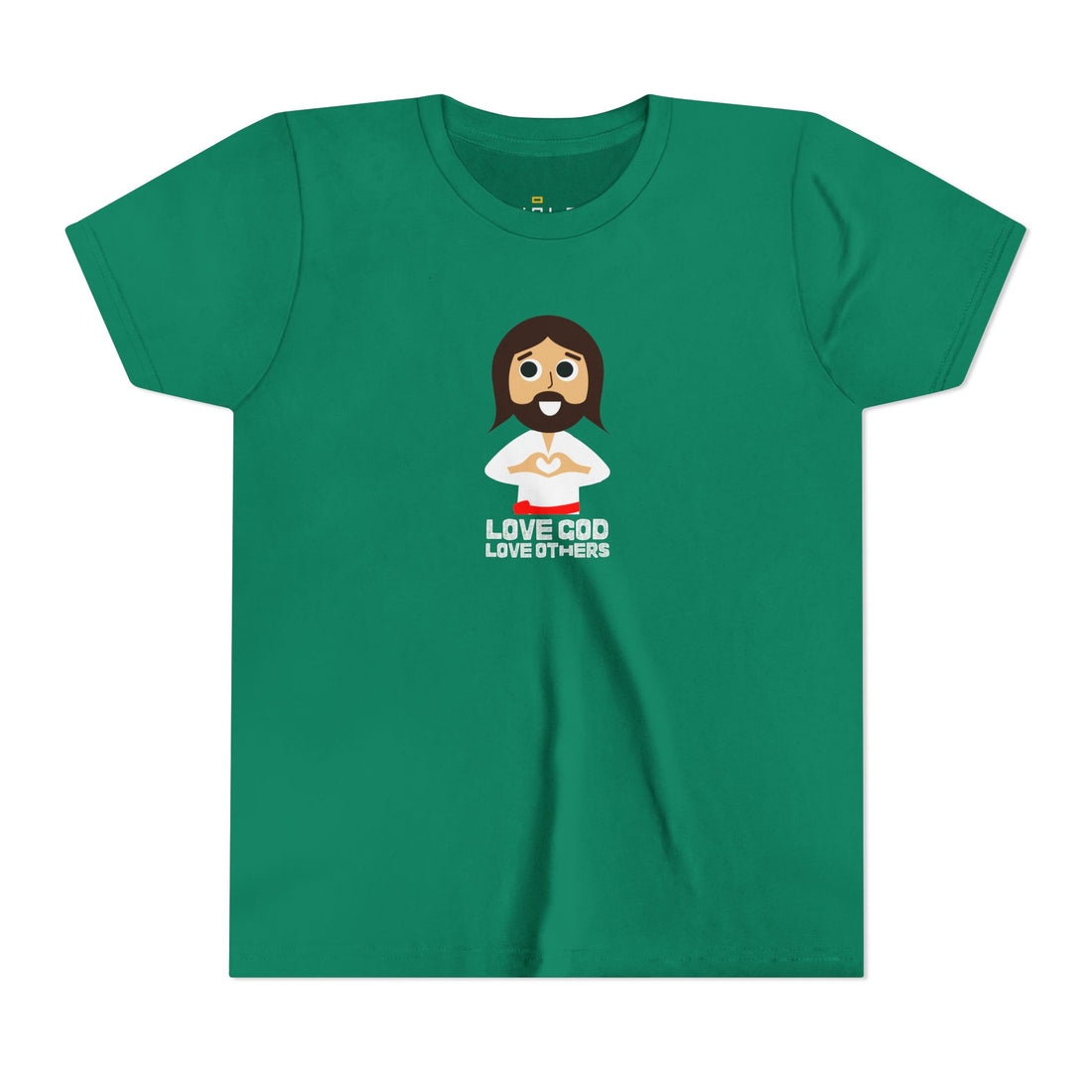 "Love God, Love Others" Jesus T Shirt - Youth Short Sleeve - Unisex Sizes YS-YXL