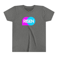 "Risen" Easter T Shirt - Youth Short Sleeve - Unisex Sizes YS-YXL